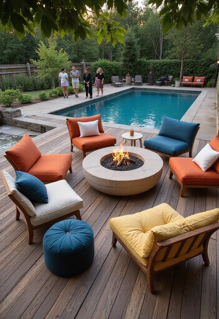 15 Creative Ways to Decorate Your Wooden Pool Deck for Summer Parties (Your Friends Will Love #8!) 4 15 Creative Ways to Decorate Your Wooden Pool Deck for Summer Parties (Your Friends Will Love #8!) - 3. Cozy Seating Areas