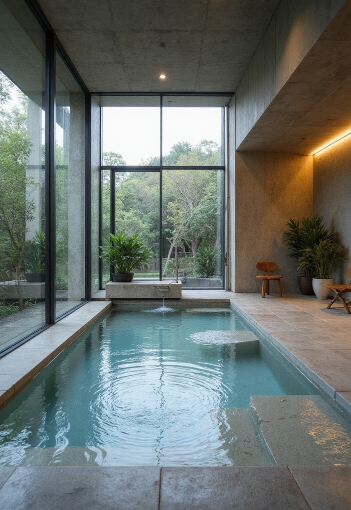 10 Stunning Indoor Swimming Pool Designs That Will Transform Your Home into a Luxury Retreat 2 10 Stunning Indoor Swimming Pool Designs That Will Transform Your Home into a Luxury Retreat! - 1. Modern Minimalism: Sleek and Sophisticated