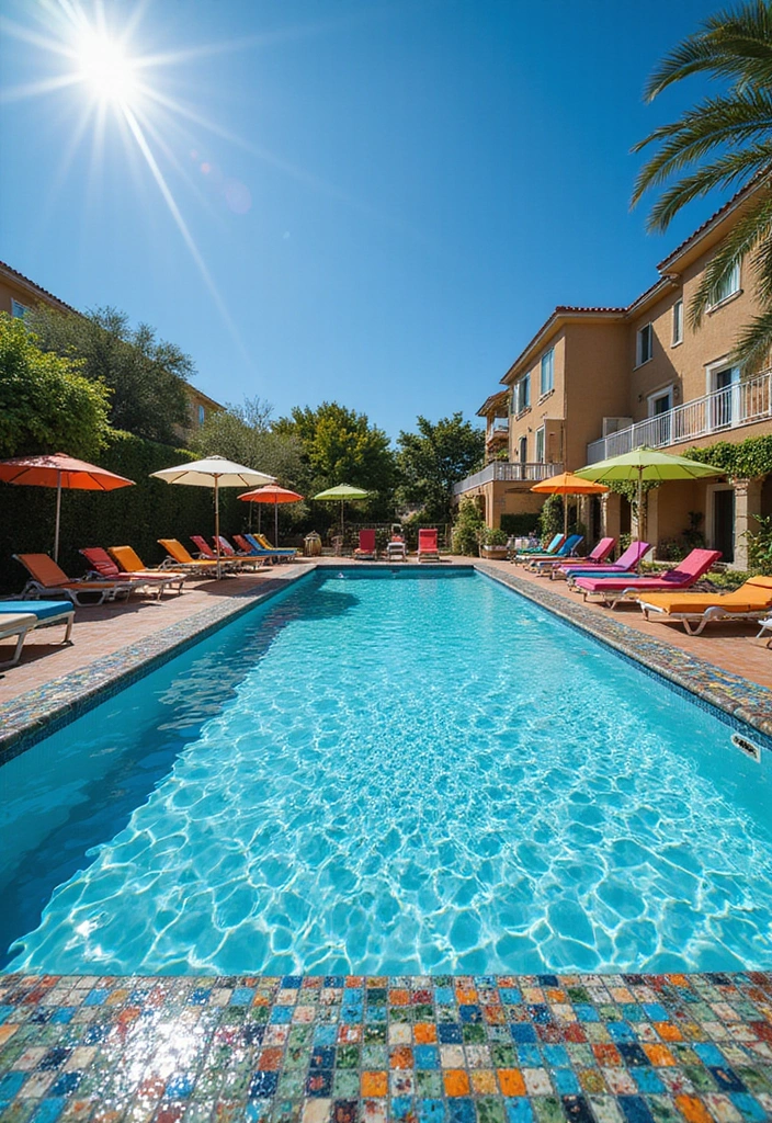 15 Stunning Backyard Pool Ideas That'll Transform Your Summer Paradise 12 15 Stunning Backyard Pool Ideas That'll Transform Your Summer Paradise (You Won't Believe #8!) - 12. Colorful Mosaic Pool