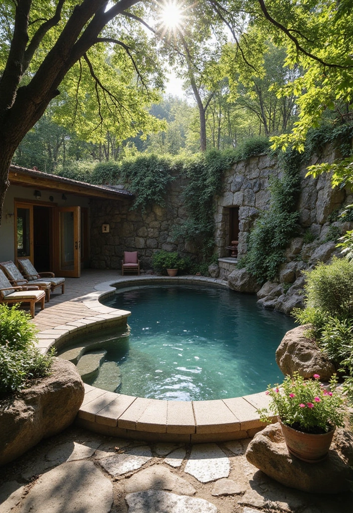 10 Stunning House Pool Designs That Will Make Your Backyard a Summer Paradise 8 10 Stunning House Pool Designs That Will Make Your Backyard a Summer Paradise! - 7. Rustic Natural Pools